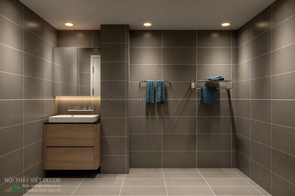 Nội thất Việt Decor thiết kế thi công nội thất nhà phố 3 phòng ngủ tại huyện Nhà Bè, thành phố Hồ Chí Minh, phòng vệ sinh