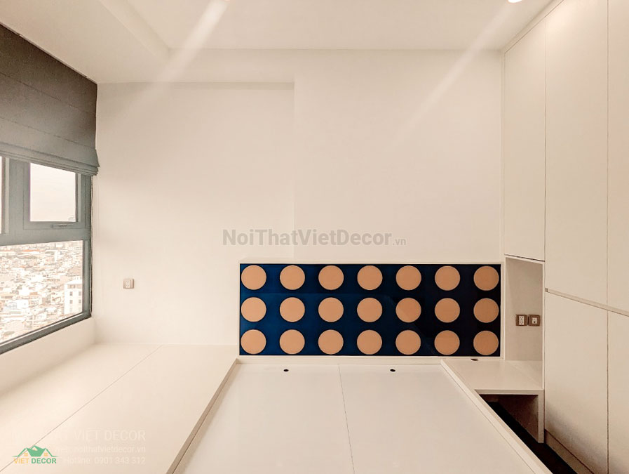 Nội thất Việt Decor thiết kế thi công nội thất căn hộ 3 phòng ngủ tòa nhà CII Tower Bình Thạnh Hồ Chí Minh giường phòng ngủ 3