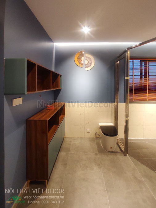 Nội Thất Việt Decor thiết kế thi công nội thất, tủ bếp gỗ công nghiệp An Cường, biệt thự 4 tầng tại dự án Lovera Premier Bình Chánh Tp Hồ Chí Minh, phòng ngủ 2, tủ quần áo