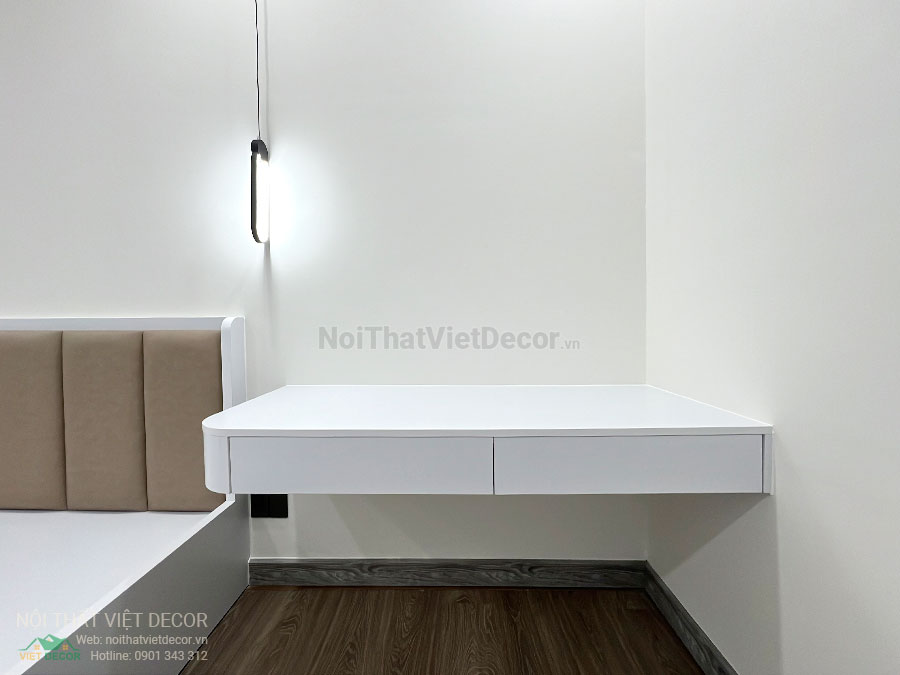 Nội Thất Việt Decor thiết kế thi công cải tạo nội thất, hoàn thiện căn hộ 3 phòng ngủ chung cư Tecco phường Linh Đồng thành phố Thủ Đức phòng ngủ master