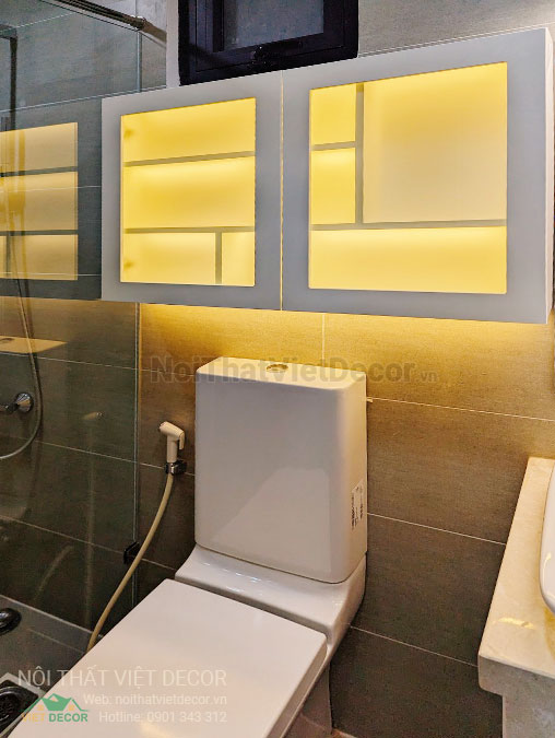Nội thất Việt Decor thiết kế thi công nội thất căn hộ 3 phòng ngủ tòa nhà CII Tower Bình Thạnh Hồ Chí Minh nhà vệ sinh