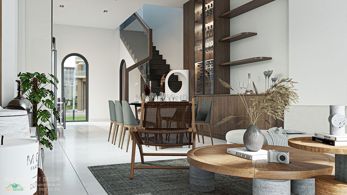 Nội Thất Việt Decor thiết kế hồ sơ phối cảnh nội thất 3D nhà phố tại thành phố Gò Công tỉnh Tiền Giang