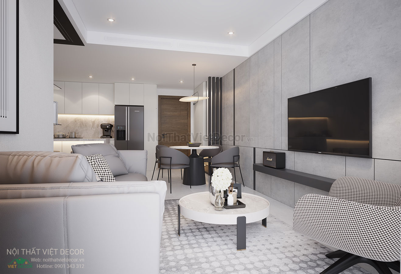 Nội thất Việt Decor thiết kế thi công trang trí nội thất căn hộ 2 phòng ngủ dự án lavida plus quận 7 tp hồ chí minh