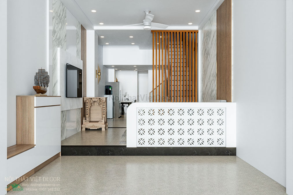 Nội thất Việt Decor thiết kế thi công nội thất nhà phố 3 phòng ngủ tại huyện Nhà Bè, thành phố Hồ Chí Minh, phòng khách