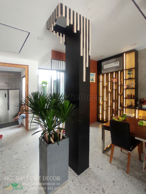 Nội Thất Việt Decor thiết kế thi công nội thất, tủ bếp gỗ công nghiệp An Cường, biệt thự 4 phòng ngủ Tp Thủ Đức, phòng khách bếp