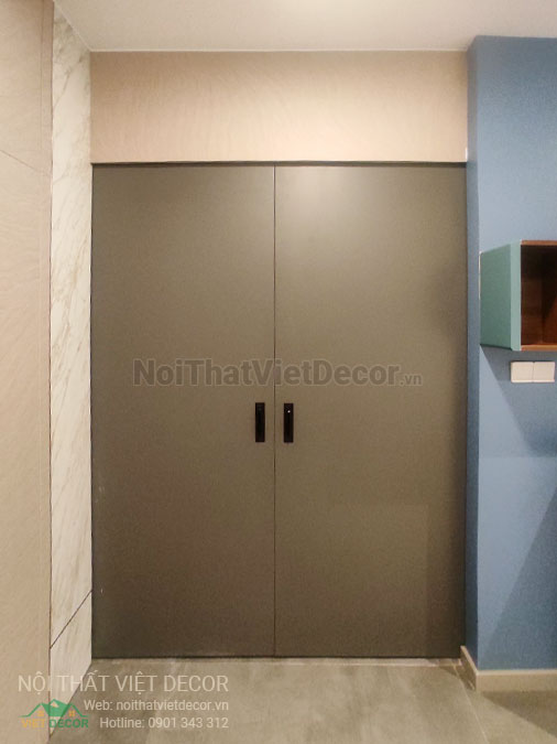 Nội Thất Việt Decor thiết kế thi công nội thất, tủ bếp gỗ công nghiệp An Cường, biệt thự 4 tầng tại dự án Lovera Premier Bình Chánh Tp Hồ Chí Minh, phòng ngủ 3, tủ quần áo