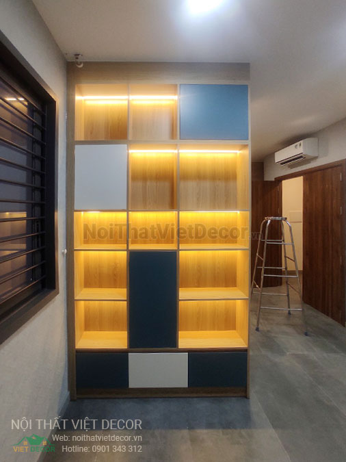 Nội Thất Việt Decor thiết kế thi công nội thất, tủ bếp gỗ công nghiệp An Cường, biệt thự 4 tầng tại dự án Lovera Premier Bình Chánh Tp Hồ Chí Minh, phòng ngủ 3, tủ trang trí