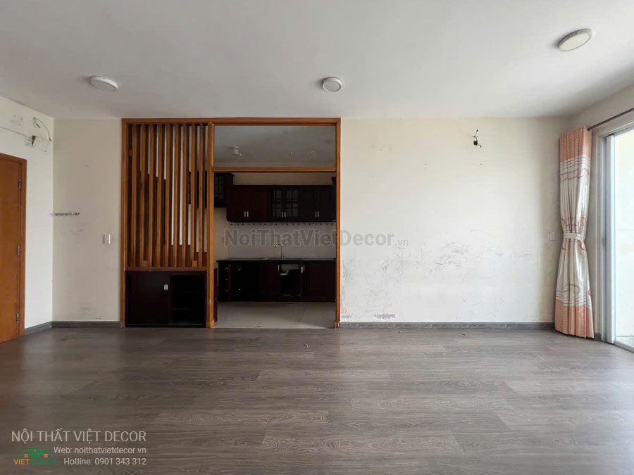 Nội Thất Việt Decor khảo sát hiện trạng căn hộ 3 phòng ngủ chung cư Tecco phường Linh Đồng thành phố Thủ Đức phòng khách