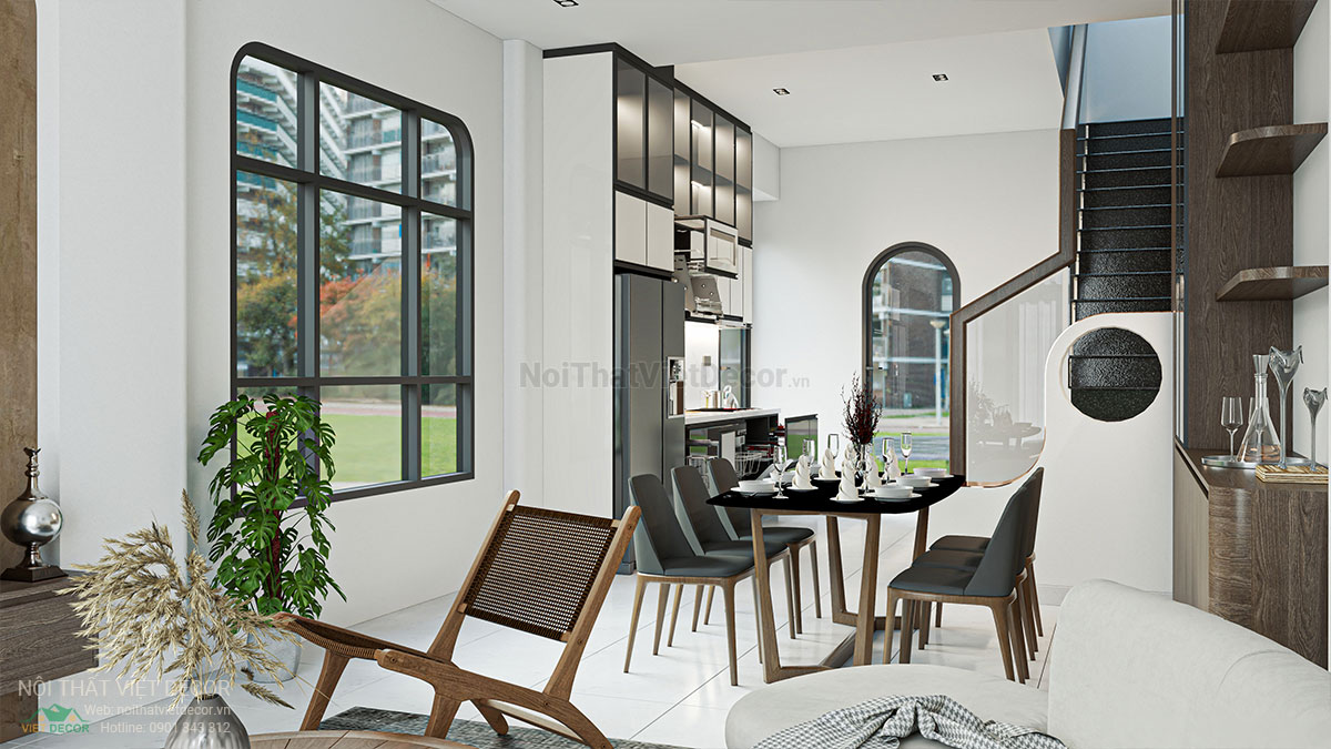 Nội Thất Việt Decor thiết kế hồ sơ phối cảnh nội thất 3D nhà phố tại thành phố Gò Công tỉnh Tiền Giang