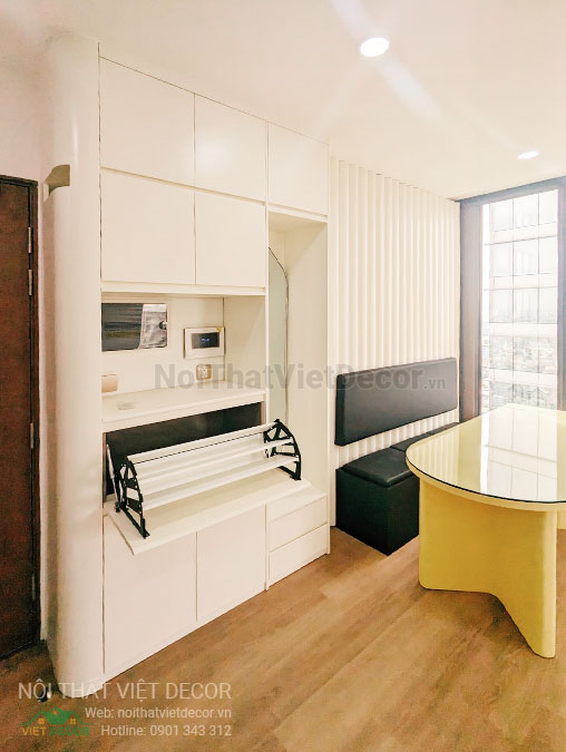 Nội thất Việt Decor thiết kế thi công nội thất căn hộ 3 phòng ngủ tòa nhà CII Tower Bình Thạnh Hồ Chí Minh phòng khách