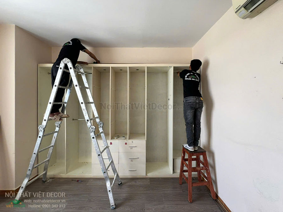 Nội Thất Việt Decor thi công cải tạo hoàn thiện căn hộ 3 phòng ngủ chung cư Tecco phường Linh Đồng thành phố Thủ Đức tháo dỡ nội thất