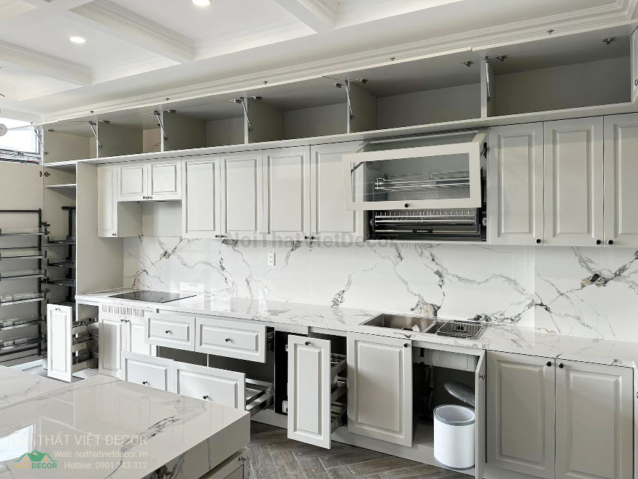 Nội Thất Việt Decor thiết kế thi công nội thất, tủ bếp gỗ công nghiệp An Cường, shophouse dự án Aminia Ninh Kiều Cần Thơ, tủ bếp
