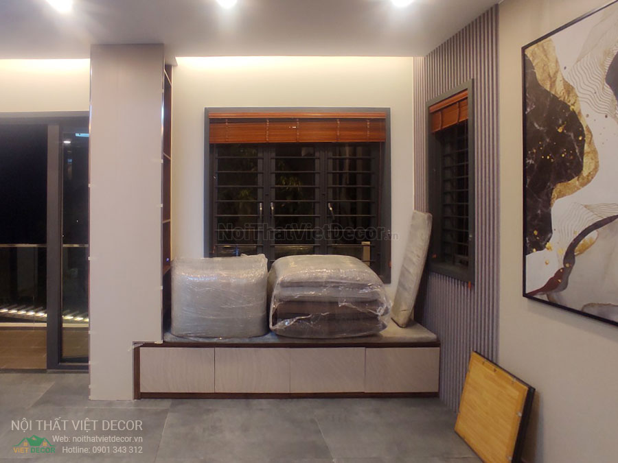 Nội Thất Việt Decor thiết kế thi công nội thất, tủ bếp gỗ công nghiệp An Cường, biệt thự 4 tầng tại dự án Lovera Premier Bình Chánh Tp Hồ Chí Minh, phòng ngủ 4