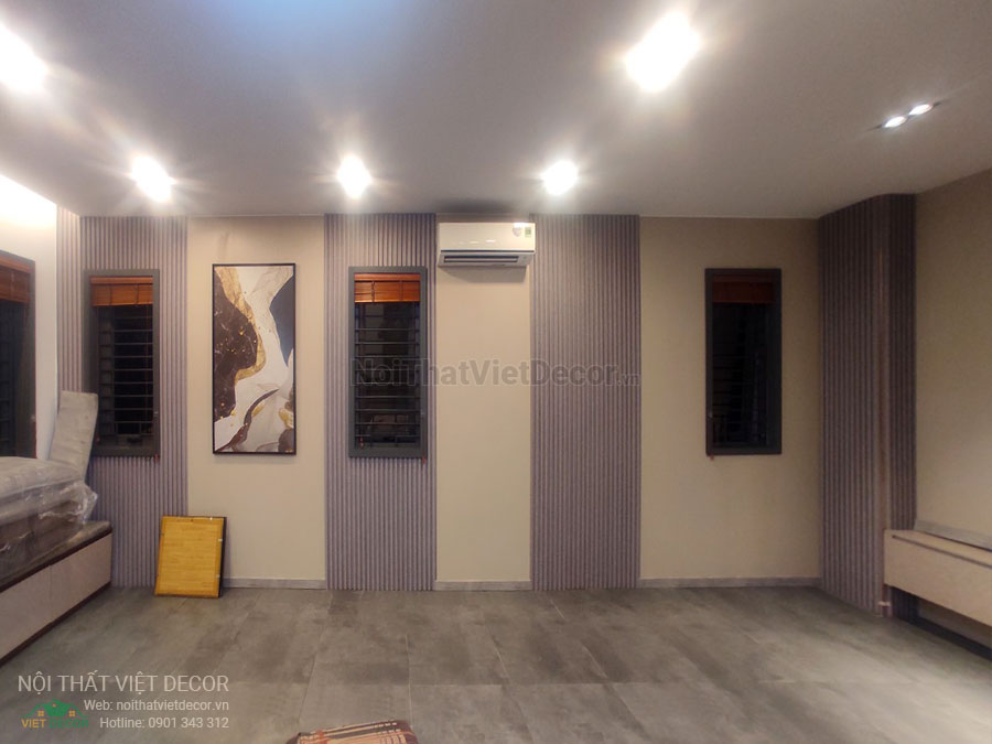 Nội Thất Việt Decor thiết kế thi công nội thất, tủ bếp gỗ công nghiệp An Cường, biệt thự 4 tầng tại dự án Lovera Premier Bình Chánh Tp Hồ Chí Minh, phòng ngủ 4