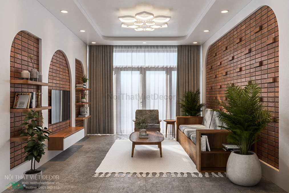 Nội thất Việt Decor thiết kế thi công nội thất nhà phố độc lạ, cá tính tại quận 2, thành phố Hồ Chí Minh, phòng khách