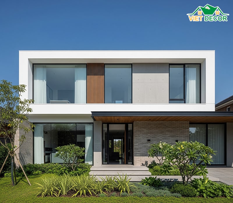 Mẫu nhà ống 5x20m 1 tầng 3 phòng ngủ hiện đại