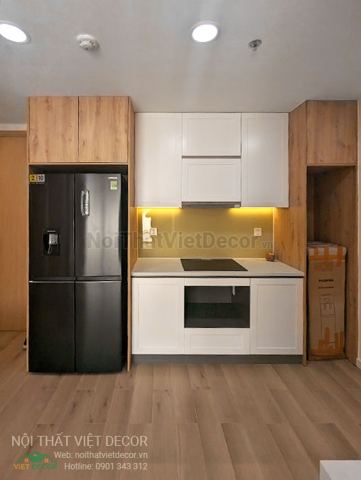Nội Thất Việt Decor thiết kế thi công nội thất căn hộ 2 phòng ngủ chung cư Quận 9 Hồ Chí Minh, tủ bếp