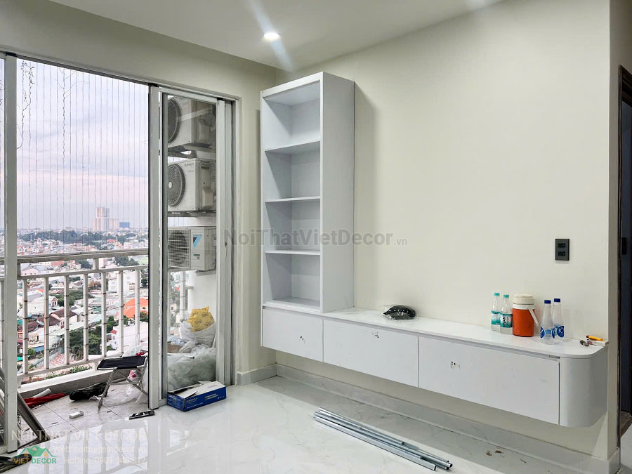 Nội Thất Việt Decor thi công cải tạo nội thất, căn hộ 3 phòng ngủ chung cư Tecco phường Linh Đồng thành phố Thủ Đức phòng khách
