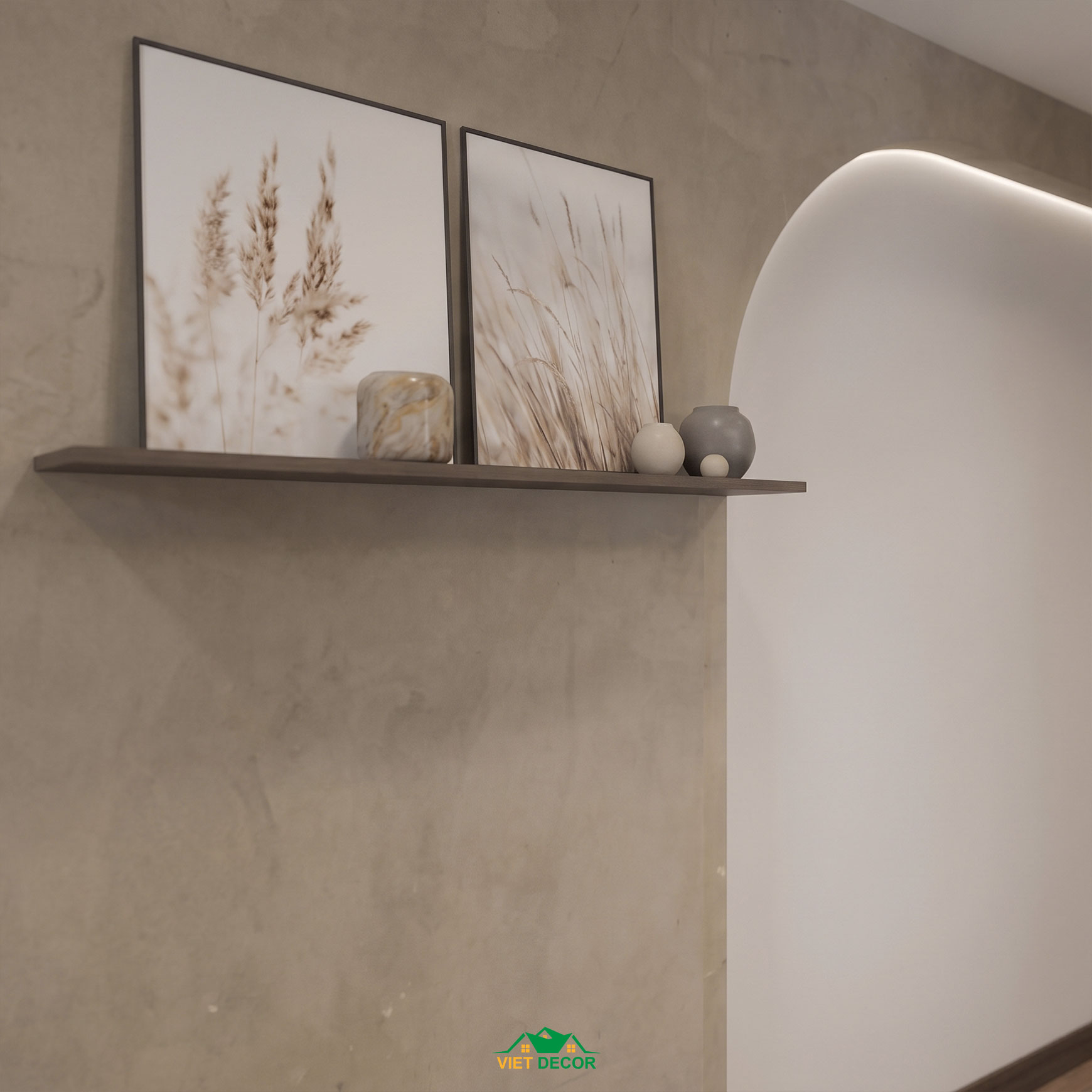 Nội Thất Việt Decor thiết kế thi công nội thất căn hộ 3 phòng ngủ The Opus One Vinhomes Grand Park TP HCM, phòng khách