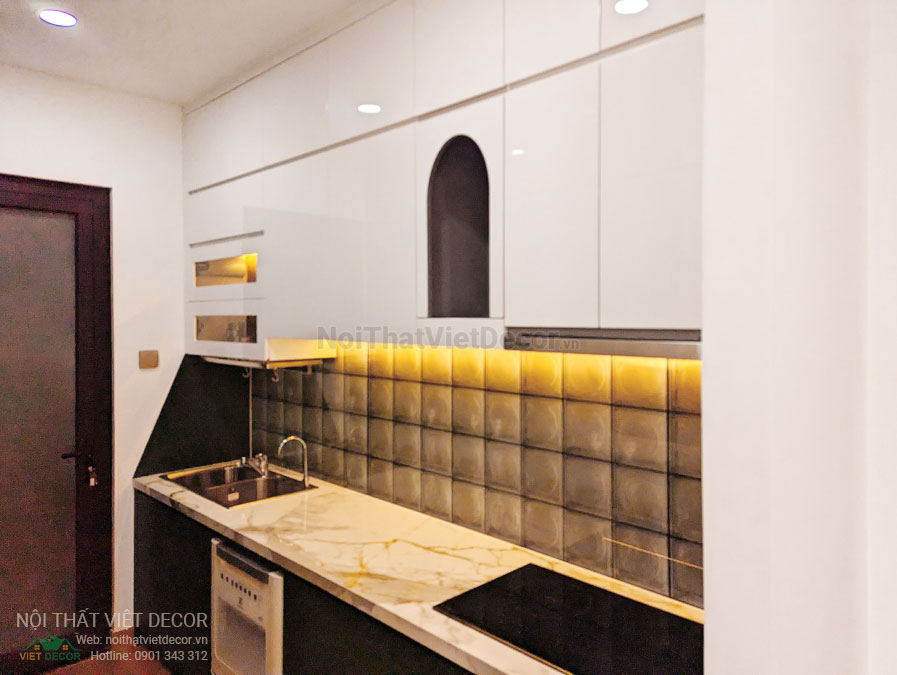 Nội thất Việt Decor thiết kế thi công nội thất căn hộ 3 phòng ngủ tòa nhà CII Tower Bình Thạnh Hồ Chí Minh tủ bếp