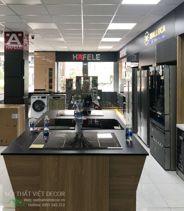 Nội Thất Việt Decor thiết kế thi công nội thất, hoàn thiện showroom trưng bày thiết bị nhà bếp hệ thống Bếp 365 Biên Hòa Đồng Nai