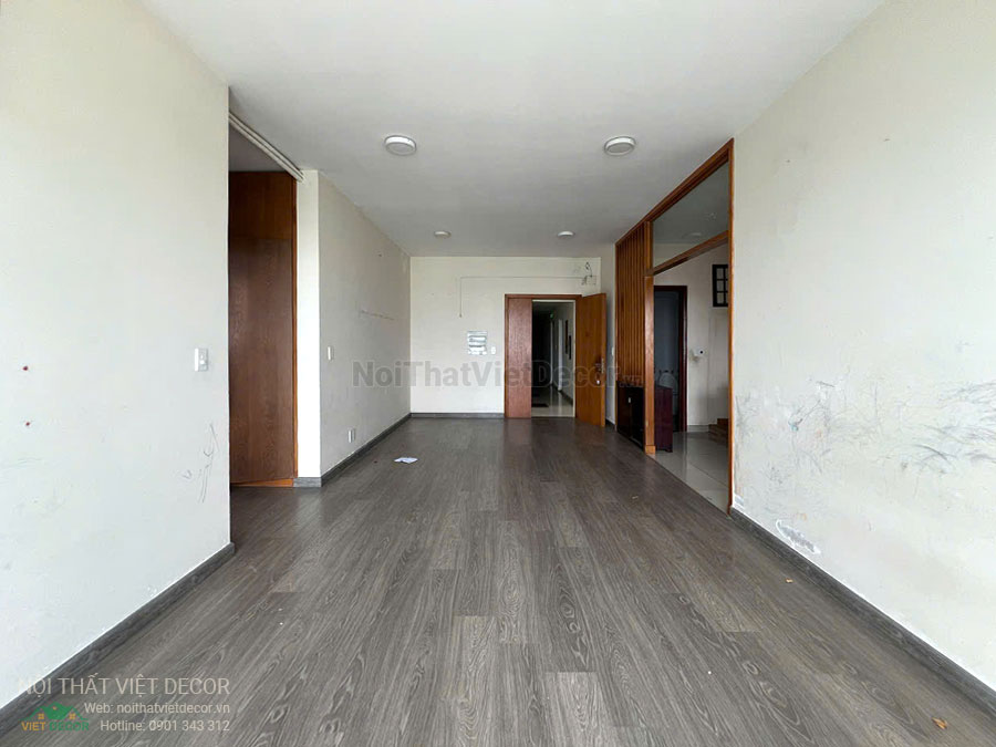 Nội Thất Việt Decor khảo sát hiện trạng căn hộ 3 phòng ngủ chung cư Tecco phường Linh Đồng thành phố Thủ Đức phòng khách