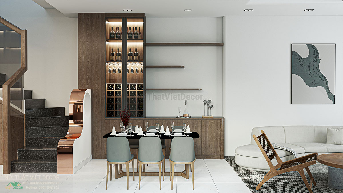 Nội Thất Việt Decor thiết kế hồ sơ phối cảnh nội thất 3D nhà phố tại thành phố Gò Công tỉnh Tiền Giang