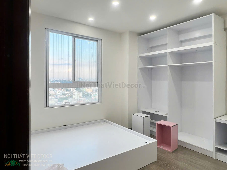 Nội Thất Việt Decor thi công cải tạo nội thất, căn hộ 3 phòng ngủ chung cư Tecco phường Linh Đồng thành phố Thủ Đức phòng ngủ bé gái