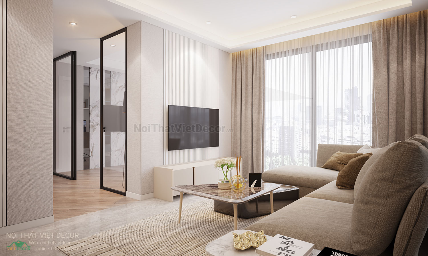 Nội thất Việt Decor thiết kế thi công trang trí nội thất căn hộ 3 phòng ngủ dự án lavida plus quận 7 tp hồ chí minh