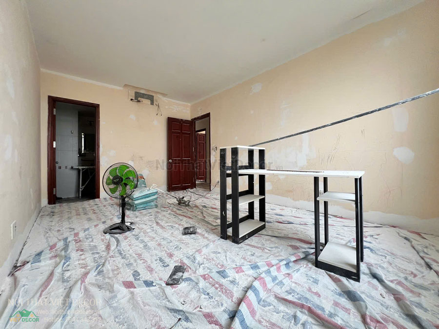 Nội Thất Việt Decor thi công cải tạo hoàn thiện căn hộ 3 phòng ngủ chung cư Tecco phường Linh Đồng thành phố Thủ Đức phòng ngủ master