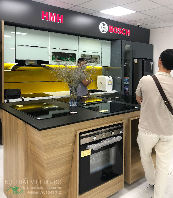 Nội Thất Việt Decor thiết kế thi công nội thất, hoàn thiện showroom trưng bày thiết bị nhà bếp hệ thống Bếp 365 Biên Hòa Đồng Nai