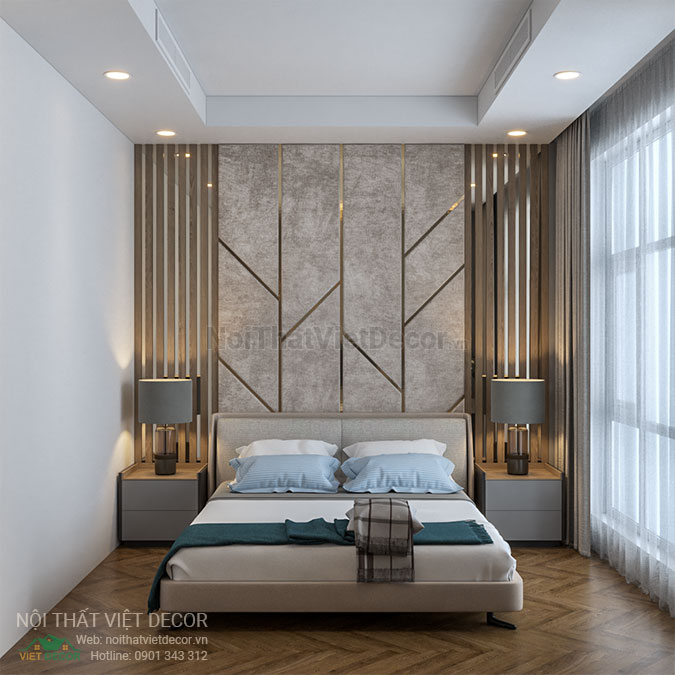 Nội thất Việt Decor thiết kế thi công nội thất căn hộ 2 phòng ngủ tại quận 7, thành phố Hồ Chí Minh, phòng ngủ gia chủ