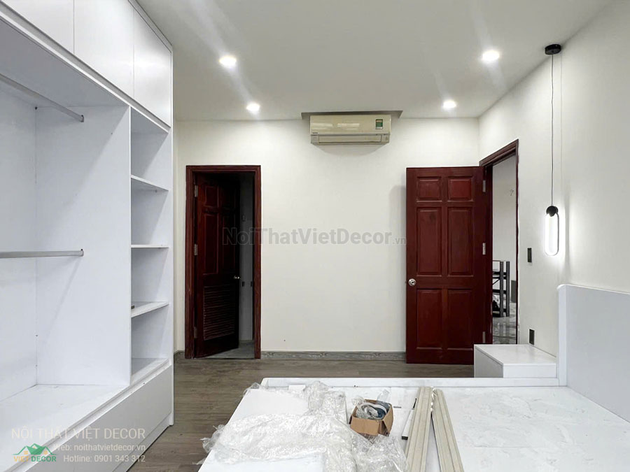 Nội Thất Việt Decor thi công cải tạo nội thất, căn hộ 3 phòng ngủ chung cư Tecco phường Linh Đồng thành phố Thủ Đức phòng ngủ master
