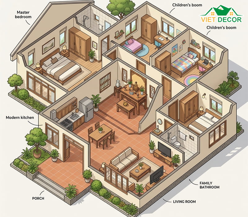 Sắp xếp các phòng ngủ khoa học