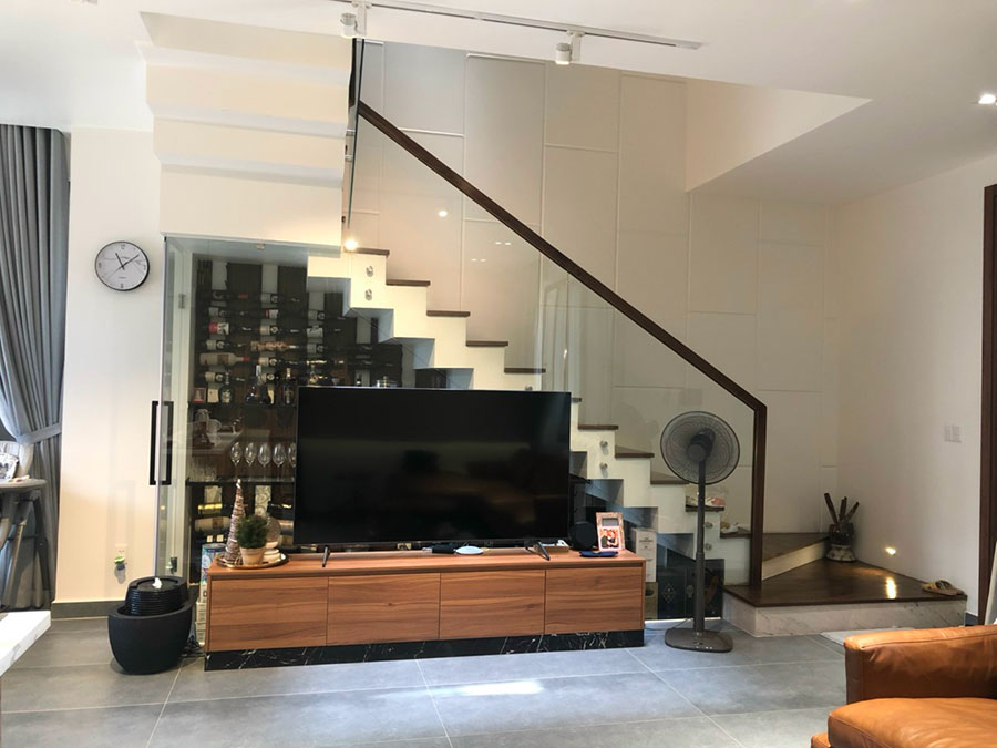 Thiết kế thi công nội thất biệt thự chị Hoa quận 2 Hồ Chí Minh gỗ công nghiệp An Cường