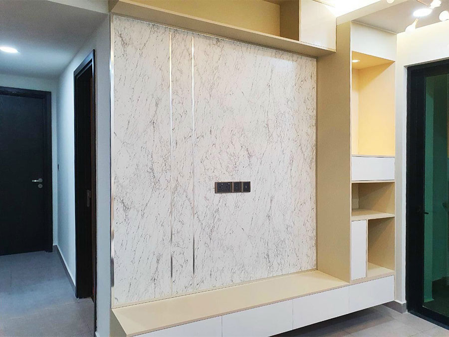 Thiết kế thi công nội thất biệt thự chị Yến quận 2 Hồ Chí Minh gỗ công nghiệp An Cường