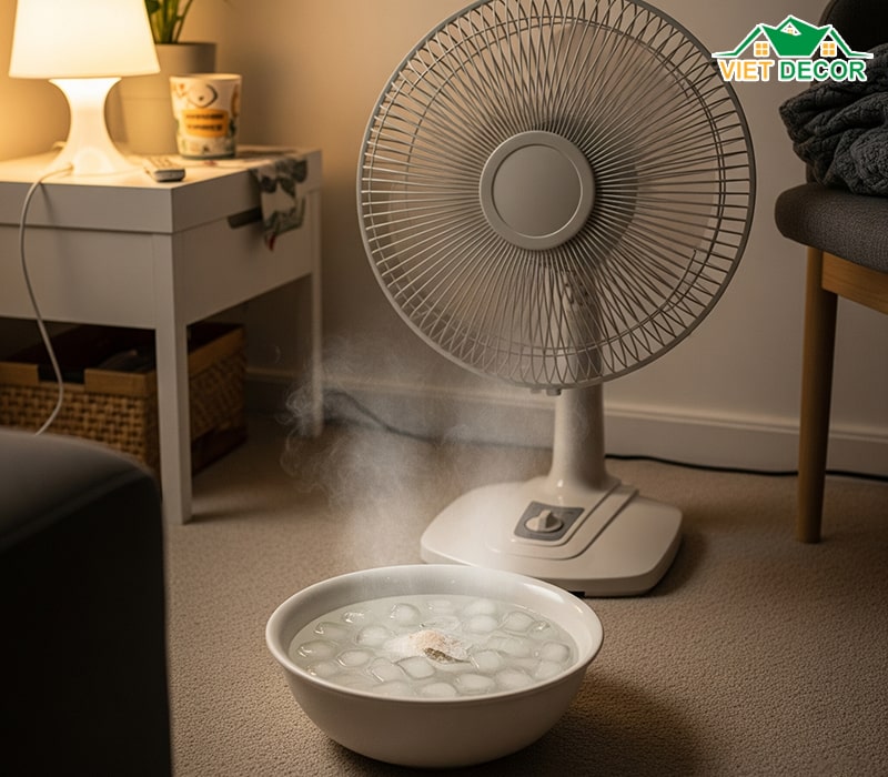 Tận dụng chậu nước lạnh