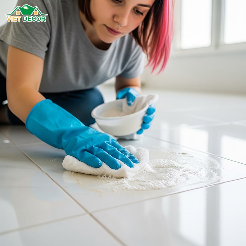 Sử dụng hỗn hợp baking soda và dầu