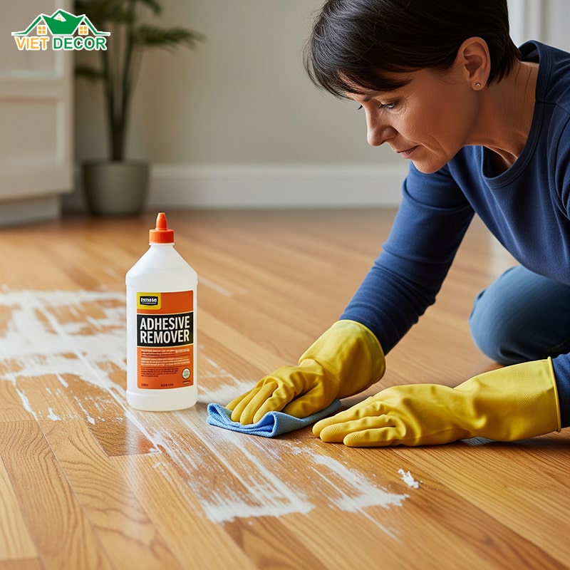 Sử dụng hóa chất tẩy keo chuyên dụng