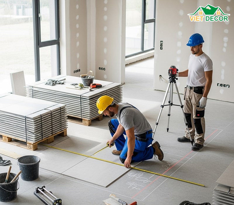Tại sao cần tính chính xác số lượng gạch lát nền 80x80?