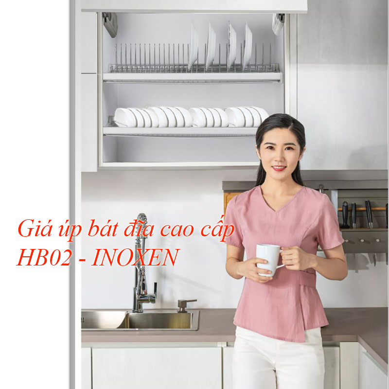 Nội thất Việt Decor phụ kiện giá chén bát tủ bếp trên inoxen BCD304.60/70/80/90