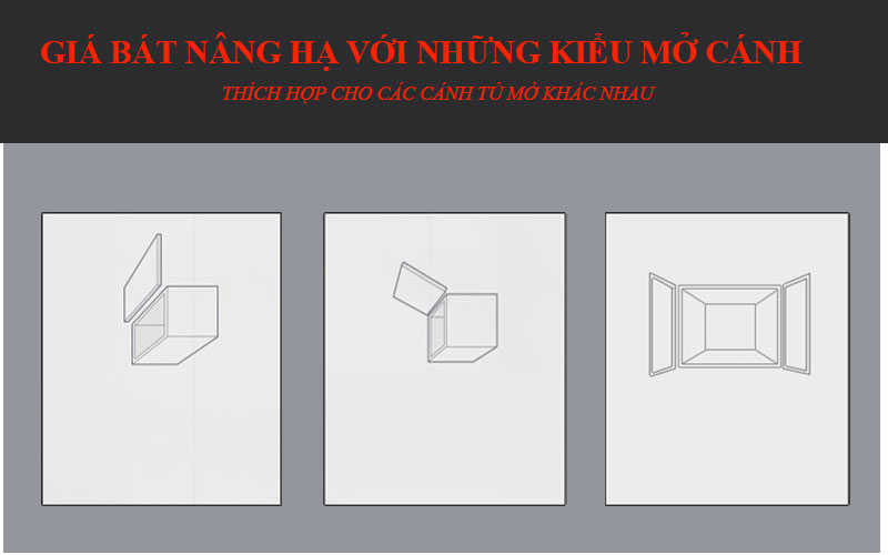 Nội thất việt Decor phụ kiện giá chén bát nâng hạ tủ bếp trên inoxen BNH304.70/80/90