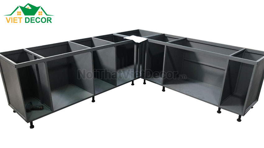 Khung tủ bếp inox sau khi sơn tĩnh điện