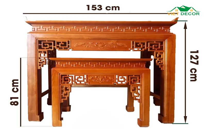 Kích thước bàn thờ đứng chuẩn phong thủy