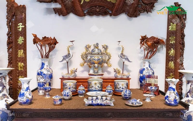 Kích thước bàn thờ theo số lượng bát hương