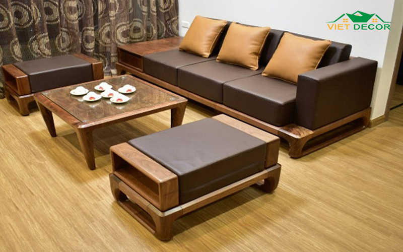 Kích thước ghế sofa văng gỗ 3 chỗ ngồi