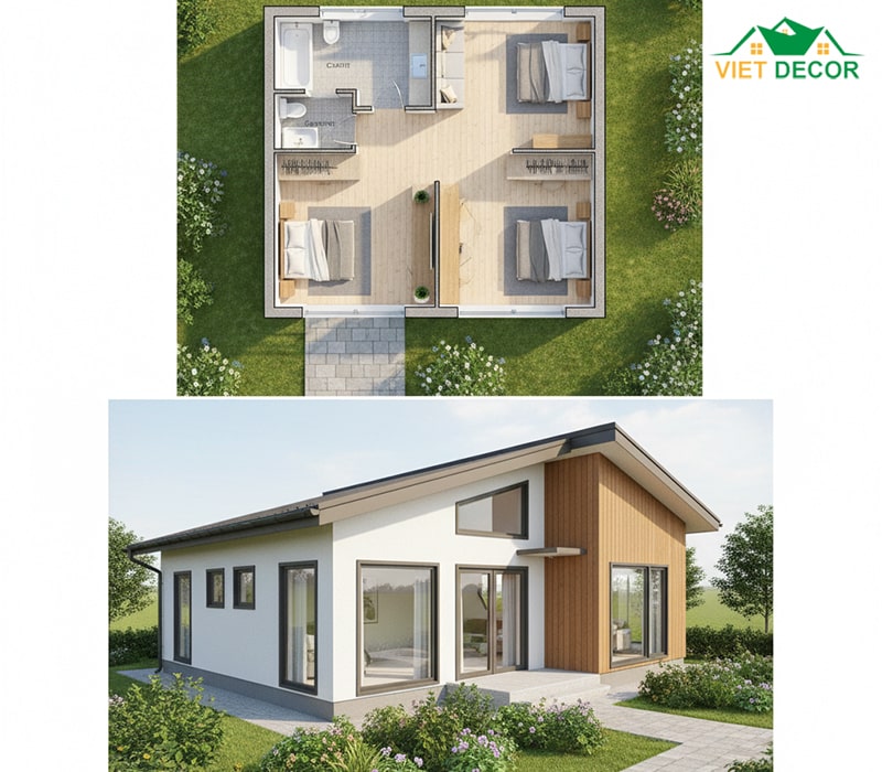 Vị trí 3 phòng ngủ đảm bảo sự riêng tư