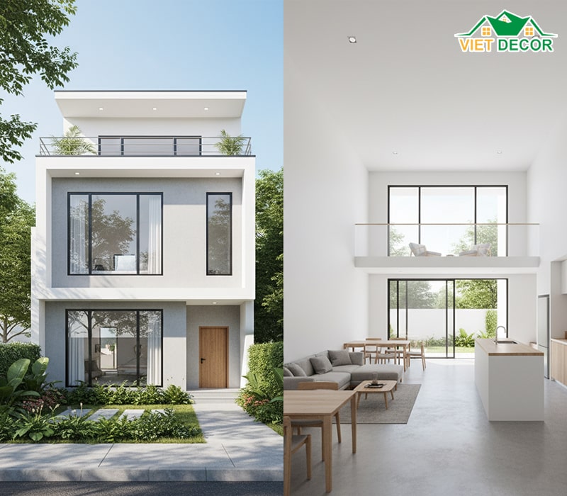 Nhà vườn 2 tầng 4 phòng ngủ với sân vườn nhỏ
