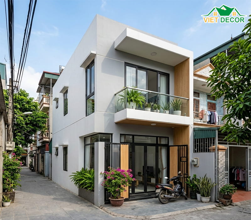 mẫu nhà 2 tầng đẹp giá 800 triệu
