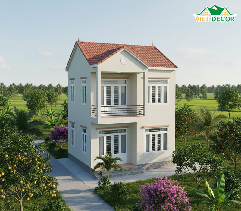 Tại sao các mẫu nhà 2 tầng đẹp ở nông thôn giá rẻ lại trở thành xu hướng?